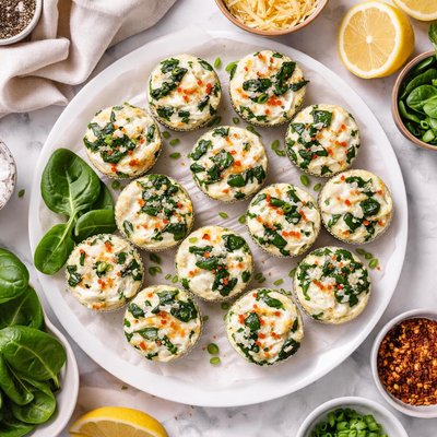 Image of Cheesy Spinach Egg White Bites