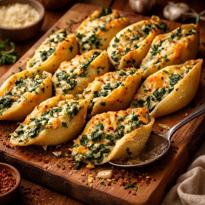 Image of Cheesy Spinach Shells