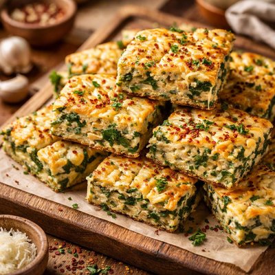 Image of Cheesy Spinach Squares