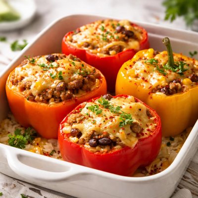 Image of Cheesy Stuffed Bell Peppers