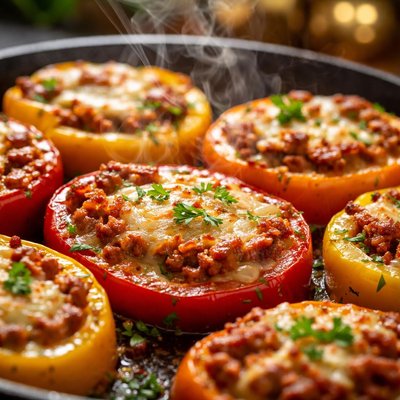 Image of Cheesy Stuffed Pepper Rings