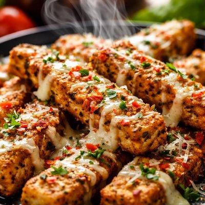 Image of Cheesy Tofu Strips Italian Style