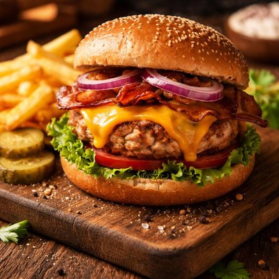 Image of Cheesy Turkey Burger