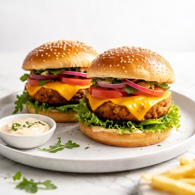 Image of Cheesy Veg Burgers