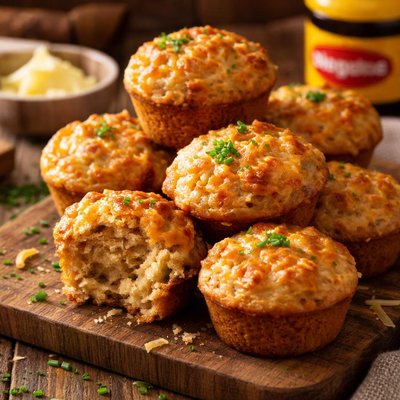 Image of Cheesy Vegemite Muffins
