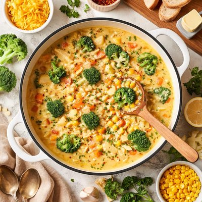 Image of Cheesy Veggie Soup