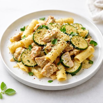 Image of Cheesy Zucchini and Chicken Pasta
