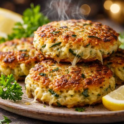 Image of Cheesy Zucchini Patties