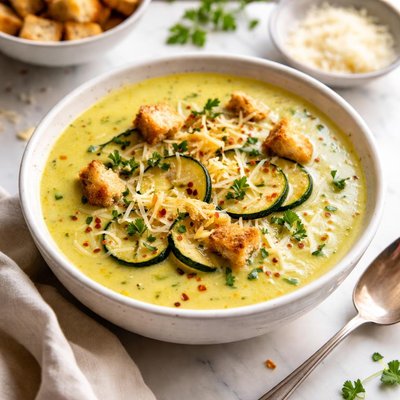 Image of Cheesy Zucchini Soup