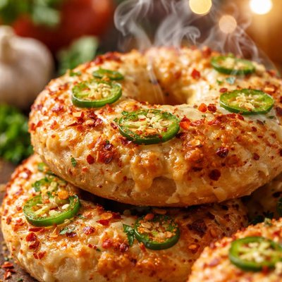 Image of Cheezy Hot and Spicy Bagels Good Morning