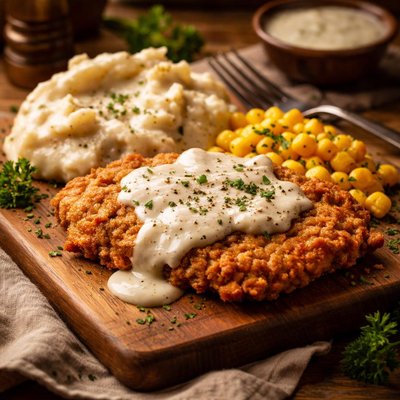 Image of Chef Boy I Be Illinois Lighter Chicken Fried Steak and Gravy