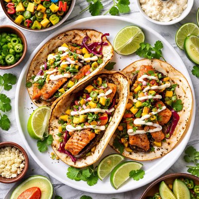 Image of Chef Boy I Be Illinois Salmon Tacos