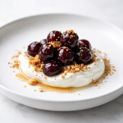 Image of Cherries Amaretto Sour Cream and Brown Sugar