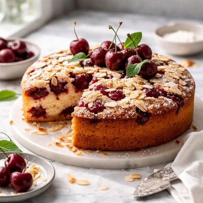 Image of Cherry Almond Cake