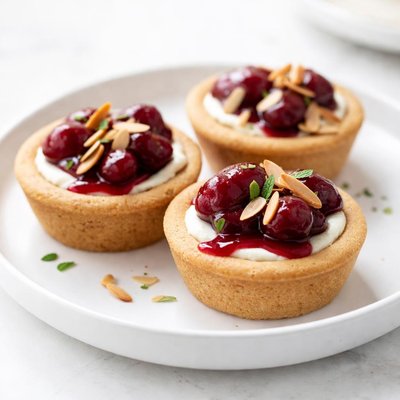 Image of Cherry Almond Cheesecake Cookie Cups