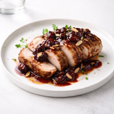Image of Cherry Almond Glazed Pork Loin