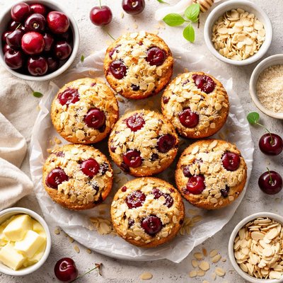 Image of Cherry Almond Muffins