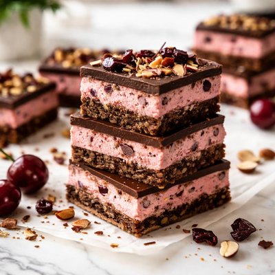 Image of Cherry Almond Nanaimo Bars
