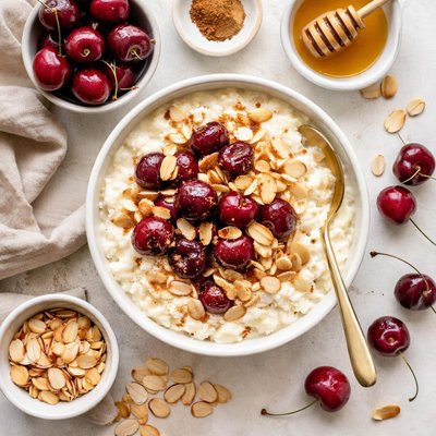 Image of Cherry Almond Rice Pudding