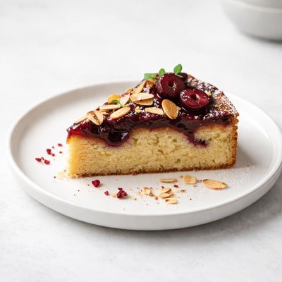 Image of Cherry and Almond Cake