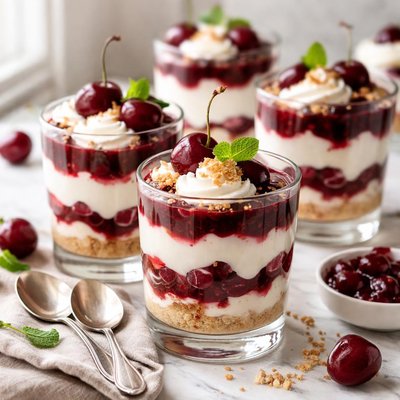 Image of Cherry and Cream Parfaits