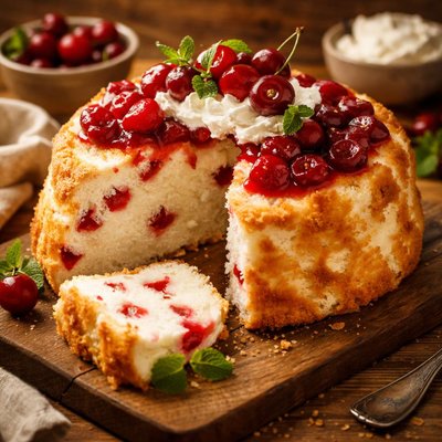 Image of Cherry Angel Food Low Fat