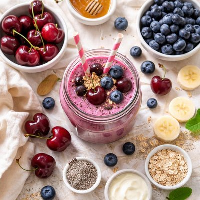 Image of Cherry Blueberry Smoothie