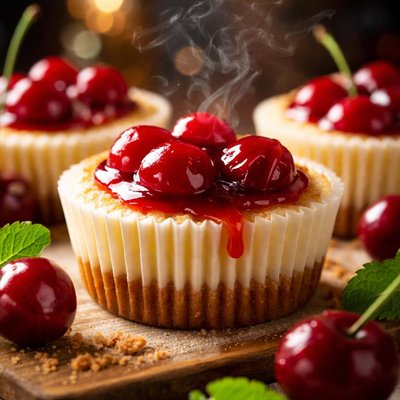 Image of Cherry Cheesecake Cupcakes