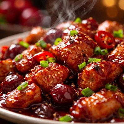 Image of Cherry Chicken with Chili Sauce