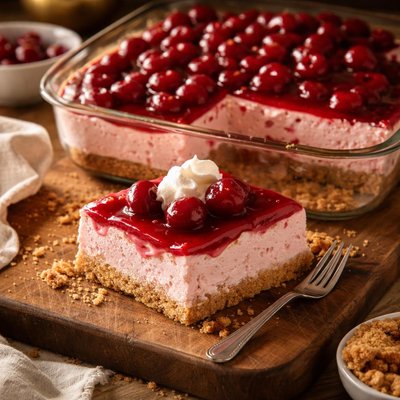 Image of Cherry Chiffon Dessert