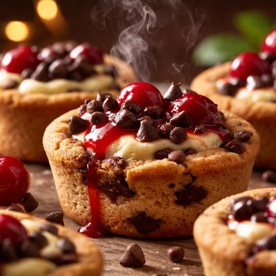 Image of Cherry Chocolate Chip Chunk Cheesecake Cookie Cups