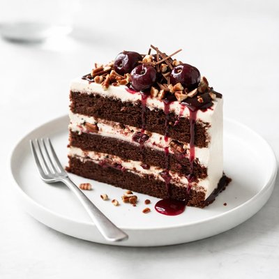 Image of Cherry Chocolate Pecan Cake