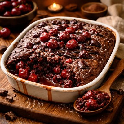 Image of Cherry Chocolate Pudding Cake