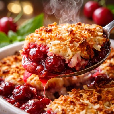 Image of Cherry Coconut Cobbler