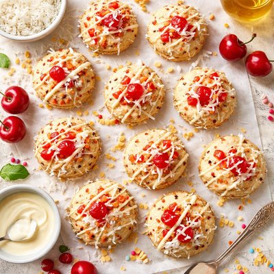 Image of Cherry Coconut Macaroons 1 Ww Point