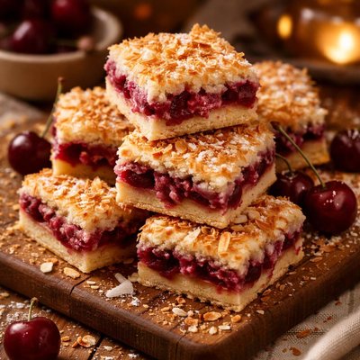 Image of Cherry Coconut Squares