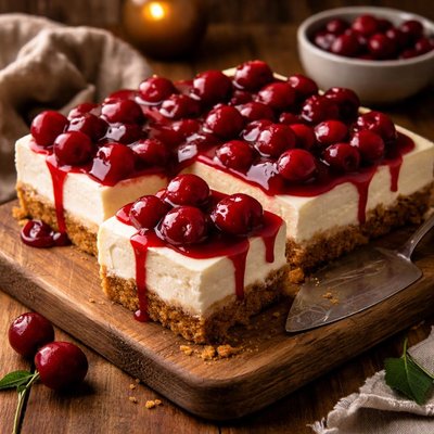 Image of Cherry Cream Cheese Dessert