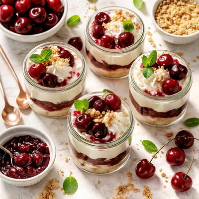 Image of Cherry Cream Parfaits