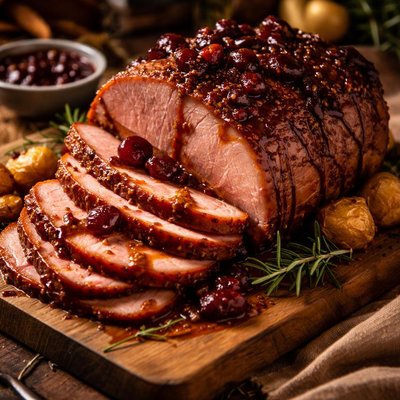 Image of Cherry Dijon Glazed Ham