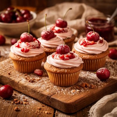 Image of Cherry Fairy Cakes