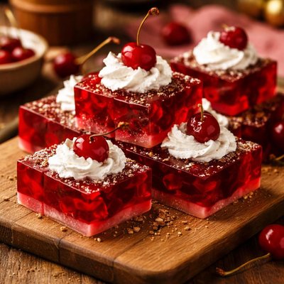 Image of Cherry Gelatin Squares