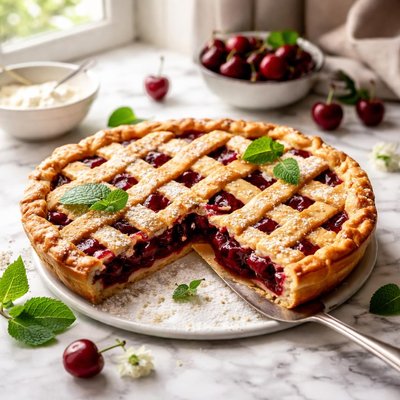 Image of Cherry Lattice Pie Diabetic
