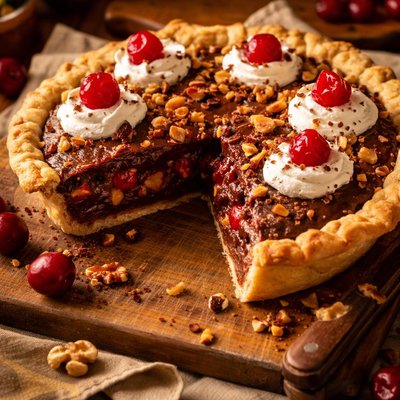 Image of Cherry Nut Chocolate Pie