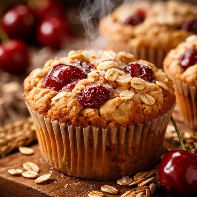 Image of Cherry Oatmeal Muffins