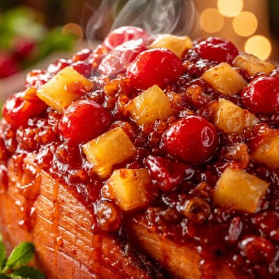 Image of Cherry Pineapple Holiday Ham Glaze