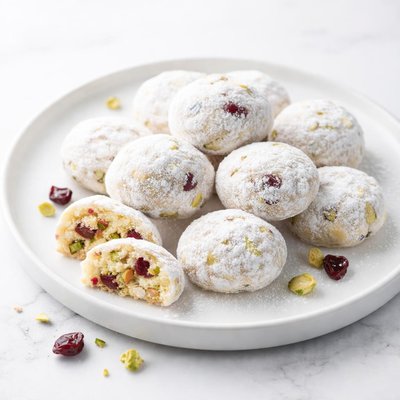 Image of Cherry Pistachio Wedding Cookies