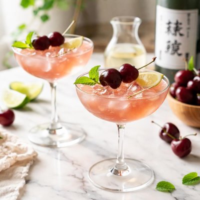 Image of Cherry Sake Cocktails