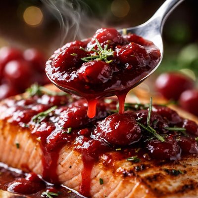 Image of Cherry Sauce for Grilled Salmon