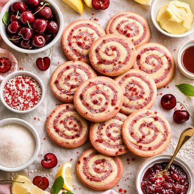 Image of Cherry Spiral Cookies