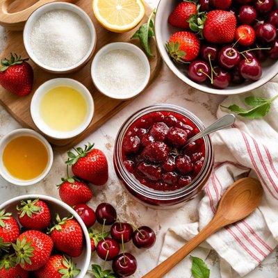 Image of Cherry Strawberry Preserves for the Bread Machine Abm